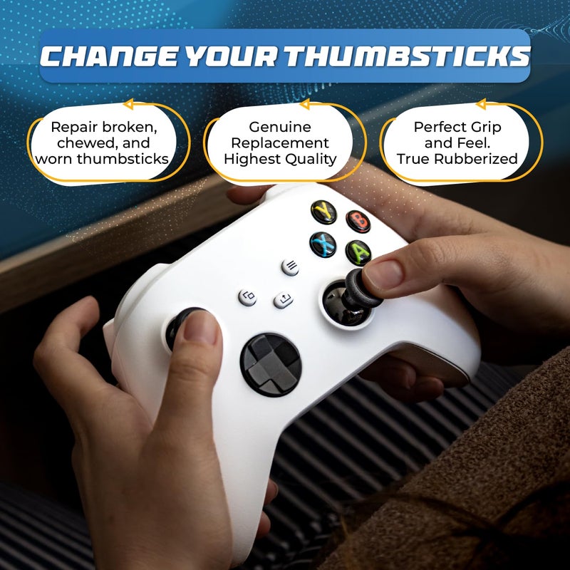 SOSS GAMING Xbox One Controller Joystick Replacement - 6PCS Genuine Thumbsticks Analog Thumb Sticks Parts - True Rubberized with T8 T6 Repair Screwdriver Kit for Xbox One Controller - Image 5
